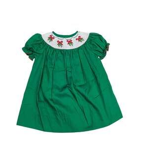 NWT LuLu BeBe 12M Christmas Smocked Dress